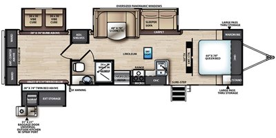 2019 Forest River Vibe 33BH floorplan