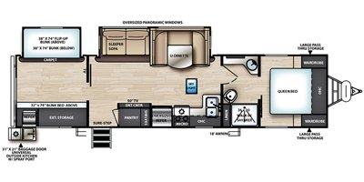 2019 Forest River Vibe 29BH floorplan