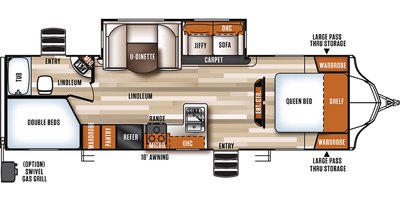 2019 Forest River Vibe West Coast 272BHS floorplan