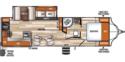 2019 Forest River Vibe West Coast 268RKS floorplan