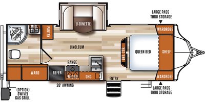 2019 Forest River Vibe West Coast 245RBS floorplan