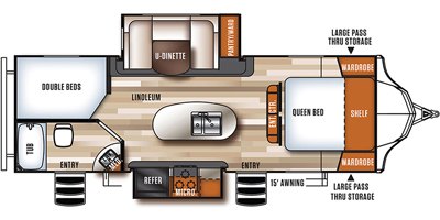 2019 Forest River Vibe West Coast 257DBI floorplan