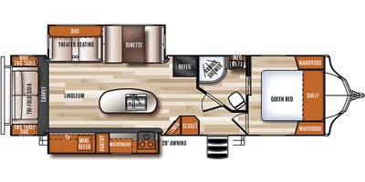 2019 Forest River Vibe West Coast 301RLS floorplan