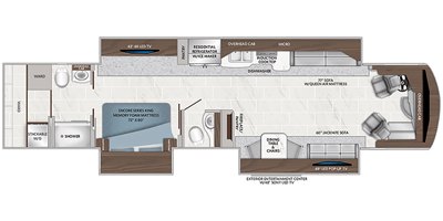 2019 American Coach American Dream® 42Q floorplan