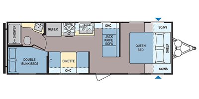 2019 Dutchmen Coleman Lantern Western Edition 274BHWE floorplan