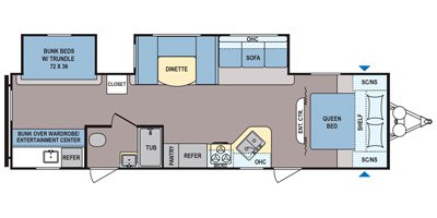 2019 Dutchmen Coleman Lantern 314BH floorplan