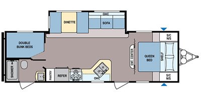 2019 Dutchmen Coleman Lantern Western Edition 263BHWE floorplan