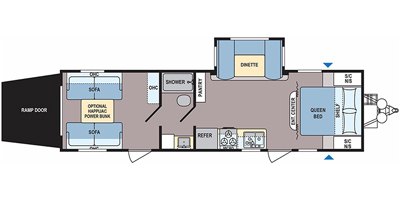 2019 Dutchmen Coleman Lantern Western Edition 300TQ floorplan