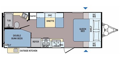 2019 Dutchmen Coleman Lantern 215BH floorplan