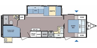 2019 Dutchmen Coleman Lantern 285BH floorplan