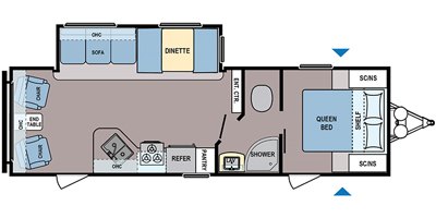 2019 Dutchmen Coleman Lantern 264RL floorplan