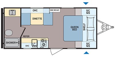 2019 Dutchmen Coleman Lantern LT 18RBWE floorplan