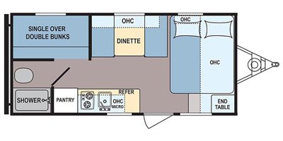 2019 Dutchmen Coleman Lantern LT 17FQWE floorplan