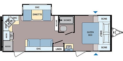 2019 Dutchmen Coleman Light 2435RK floorplan