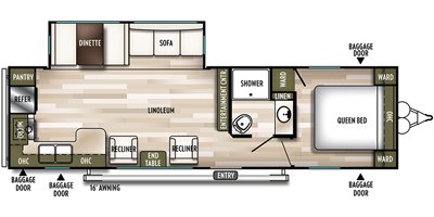 2019 Forest River Salem 27RKS floorplan