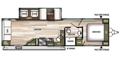 2019 Forest River Wildwood 28RLSS floorplan