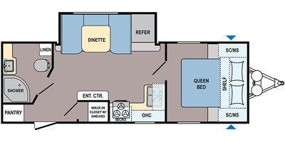 2019 Dutchmen Coleman Light 2425RB floorplan