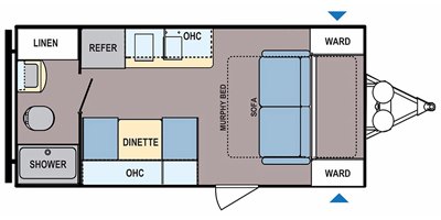 2019 Dutchmen Coleman Light LX 1705RB floorplan