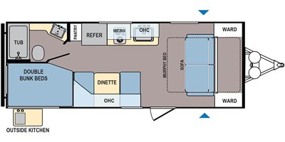 2019 Dutchmen Coleman Light LX 2125BH floorplan