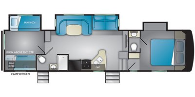 2019 Heartland ElkRidge Focus Series ER 327BH floorplan