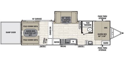 2019 Coachmen Freedom Express Blast 301BLDS floorplan