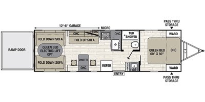 2019 Coachmen Freedom Express Blast 283BL floorplan