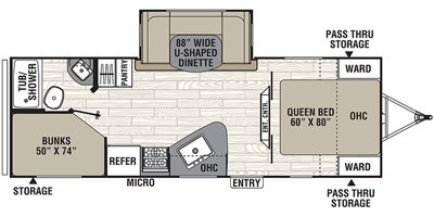 2019 Coachmen Freedom Express Select 25SE floorplan