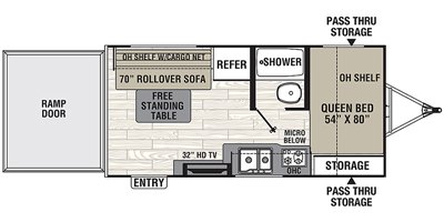 2019 Coachmen Freedom Express Select 17BLSE floorplan