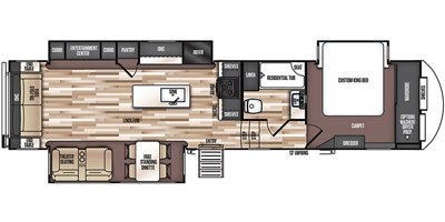 2019 Forest River Salem Hemisphere GLX 338BAR floorplan