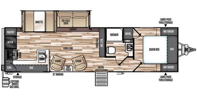 2019 Forest River Wildwood Heritage Glen LTZ 283RK floorplan