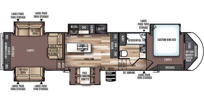 2019 Forest River Salem Hemisphere GLX 372RD floorplan