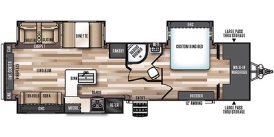 2019 Forest River Salem Hemisphere GLX 326RL floorplan