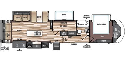 2019 Forest River Salem Hemisphere GLX 370BL floorplan