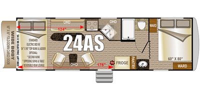 2019 Northwood Desert Fox 24AS floorplan