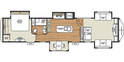 2019 Forest River Riverstone 39FL floorplan