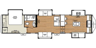 2019 Forest River Riverstone 39FK floorplan