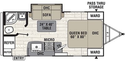 2019 Coachmen Freedom Express Ultra-Lite 192RBS floorplan