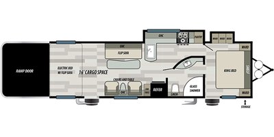 2019 Forest River Shockwave 30KSG DX floorplan