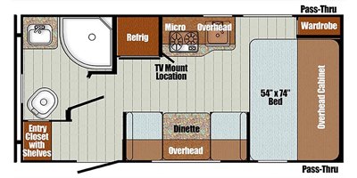 2019 Gulf Stream Vista Cruiser 17SCD floorplan