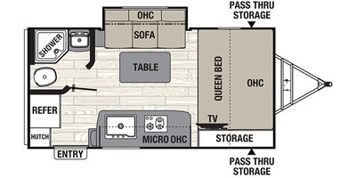 2019 Coachmen Freedom Express Pilot 19FBS floorplan