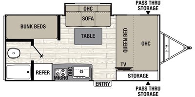 2019 Coachmen Freedom Express Pilot 20BHS floorplan