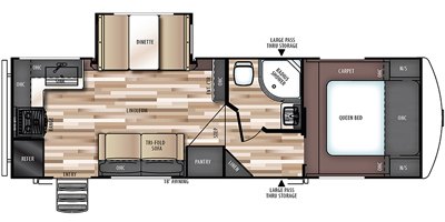 2019 Forest River Salem Hemisphere Hyper Lyte 25RKSHL floorplan