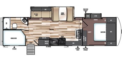 2019 Forest River Salem Hemisphere Hyper Lyte 28BHHL floorplan