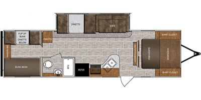 2019 Forest River Wildcat 292QBD floorplan