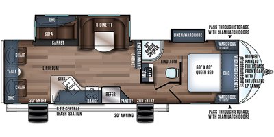 2019 Forest River Wildcat Maxx 29RLX floorplan