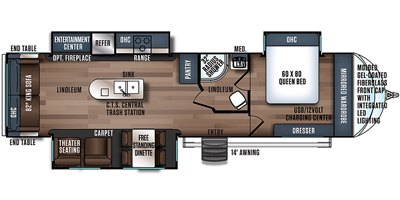 2019 Forest River Wildcat Maxx 32TSX floorplan