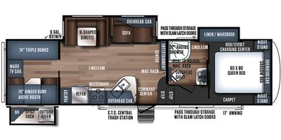 2019 Forest River Wildcat Maxx 312BHX floorplan