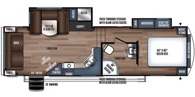 2019 Forest River Wildcat Maxx 252RLX floorplan