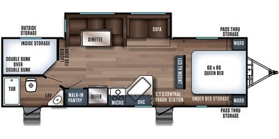 2019 Forest River Wildcat Maxx 265BHX floorplan