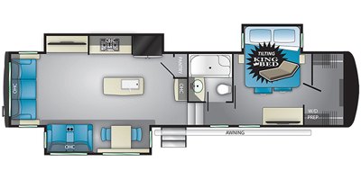 2019 Heartland Landmark 365 LM Rainier floorplan